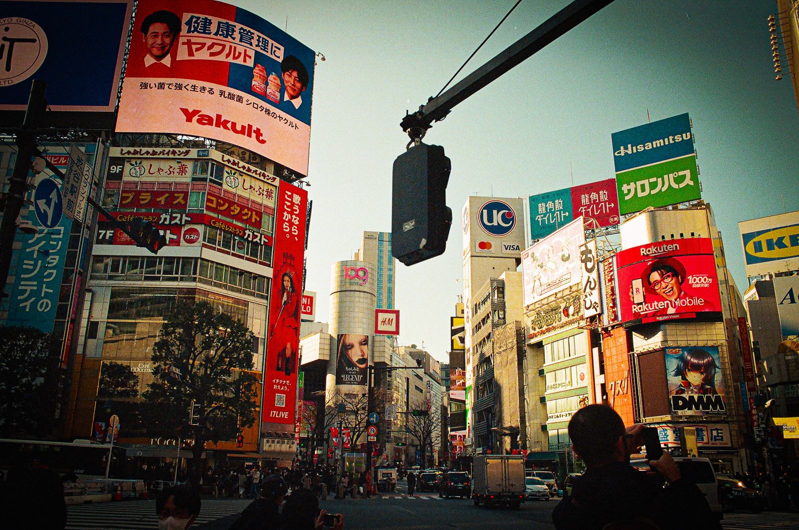 Signs and a traffic signal