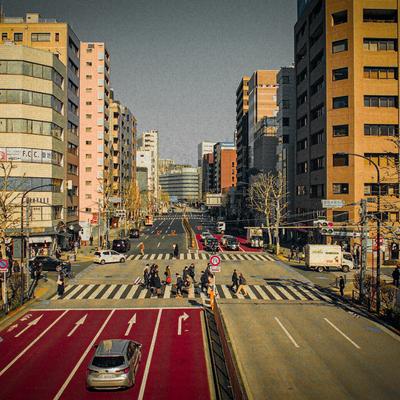 Avenue from the footbridge