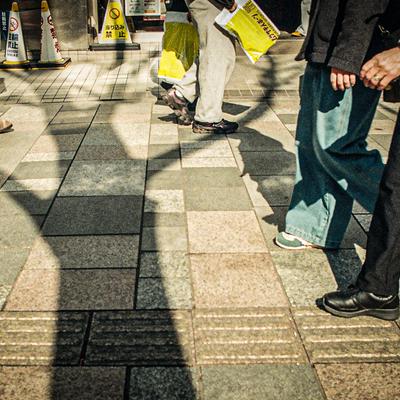 Shadows and shopping bags