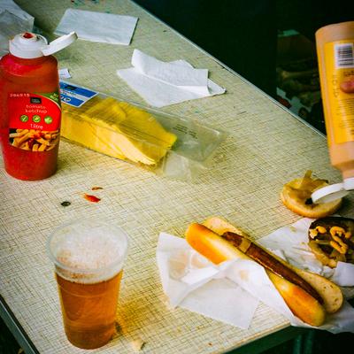 Hot dog and beer