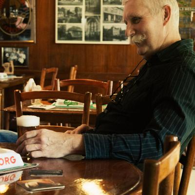 Man in a café