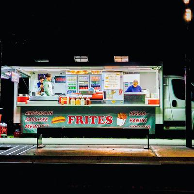 Frites van at night