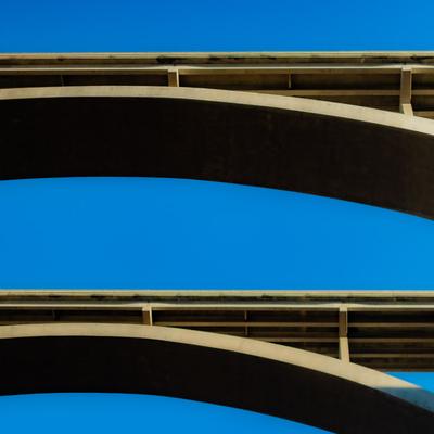 Freeway overpass arches