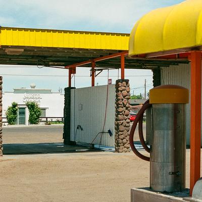 Gas station pumps