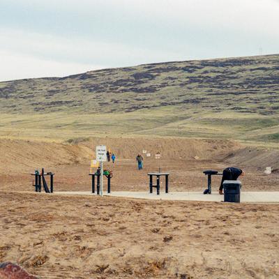 Shooting range on a plain