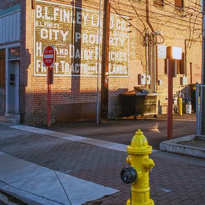 Ghost sign and fire hydrant