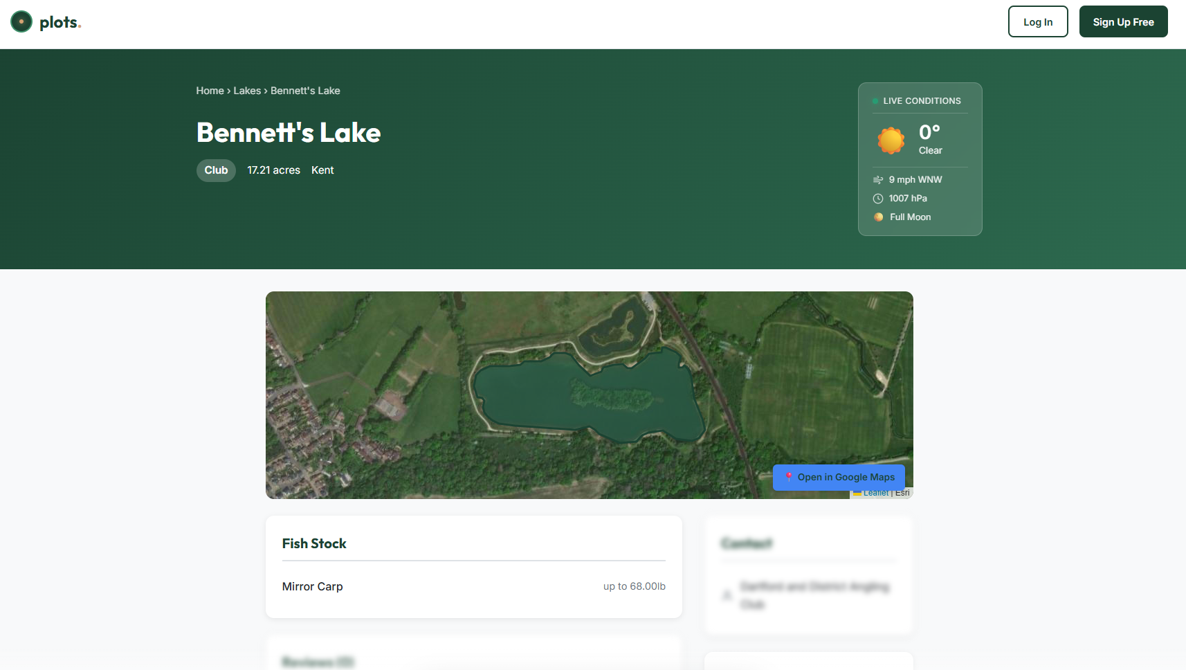 Plots lake detail page with weather and fish stock